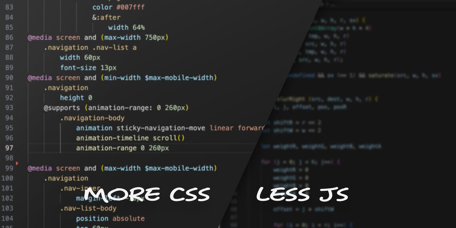 More CSS, less JS