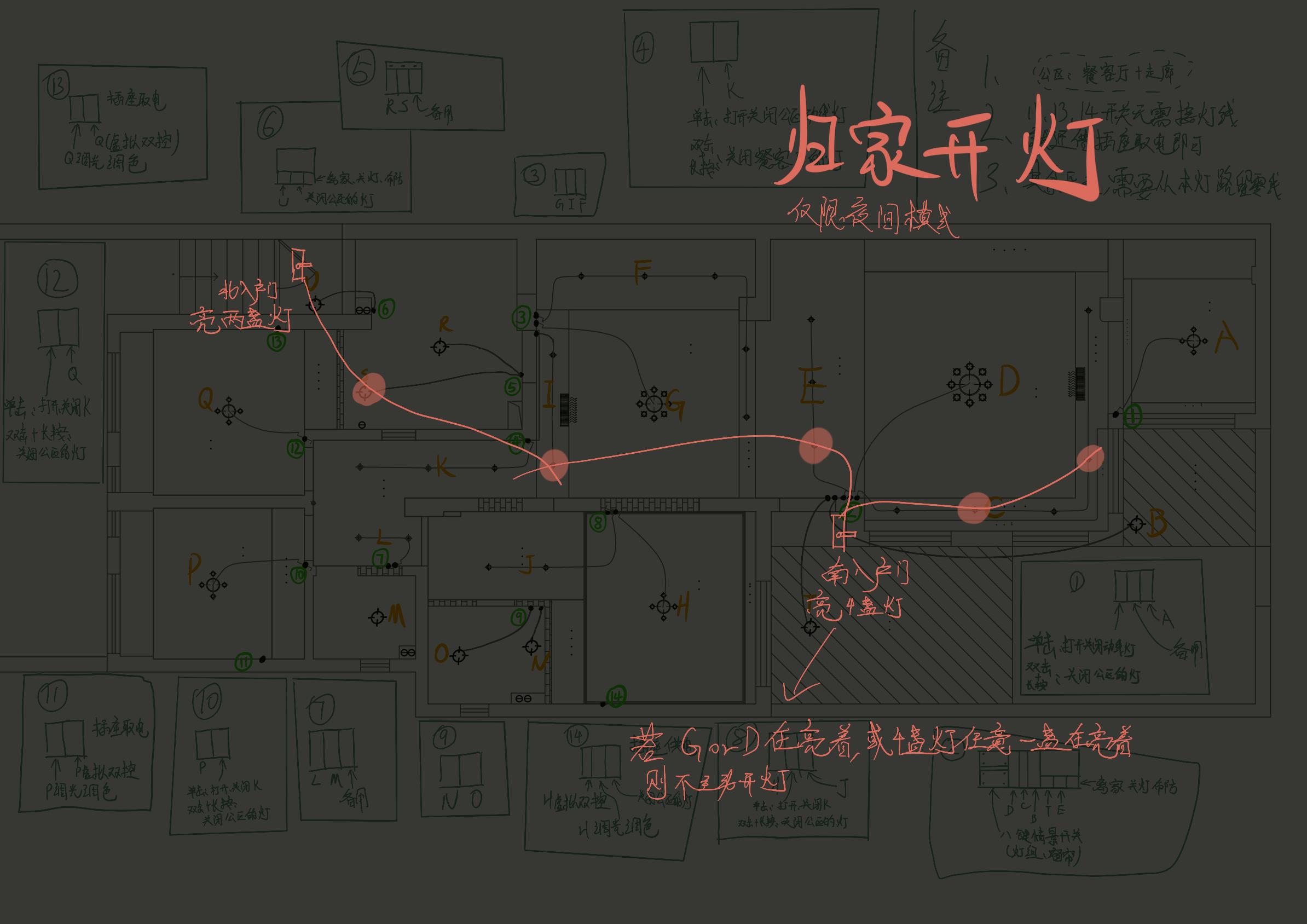 归家开灯