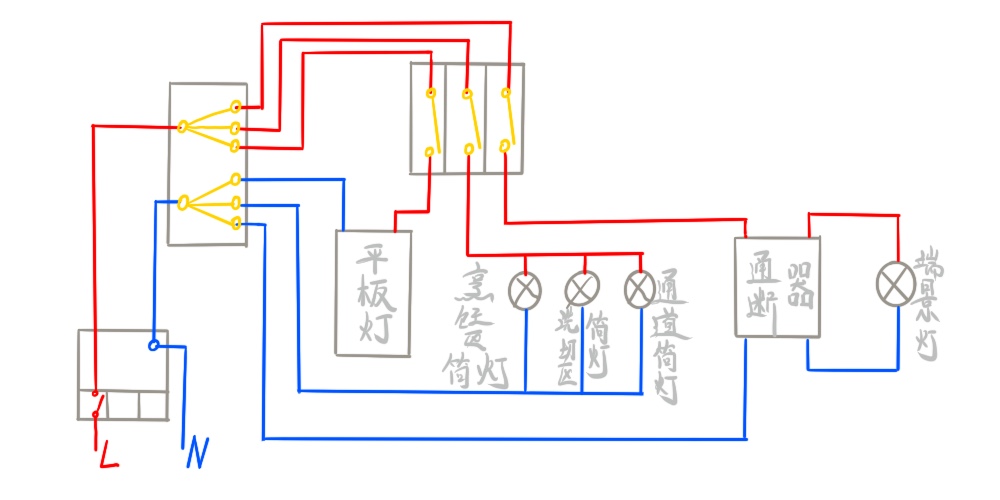 图五、加入开关后的线路图